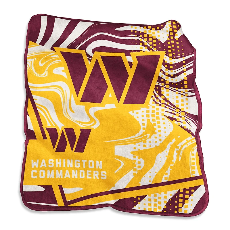 Washington Commanders Couverture tourbillonnante Raschel 127 x 152,4 cm