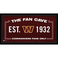 Washington Commanders Framed 10" x 20" Fan Cave Collage
