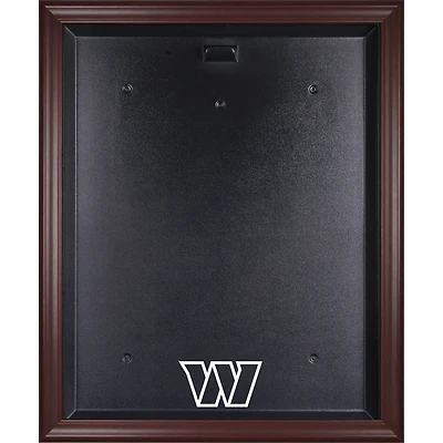 Vitrine de présentation du maillot avec logo encadré en acajou des Washington Commanders