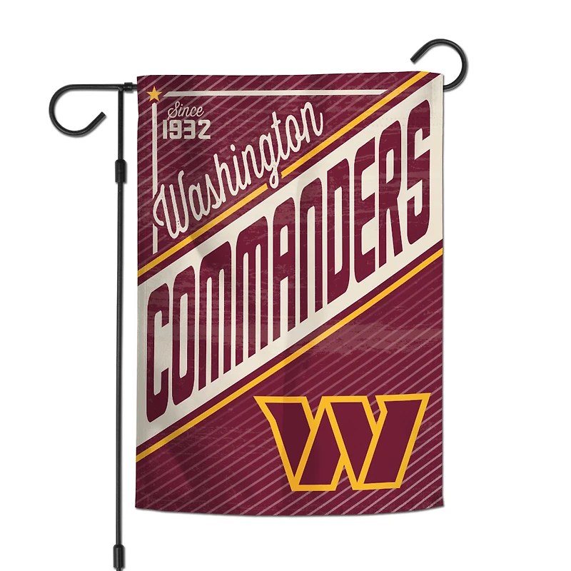 WinCraft Washington Commanders Drapeau de jardin rétro double face 30,5 x 45,7 cm