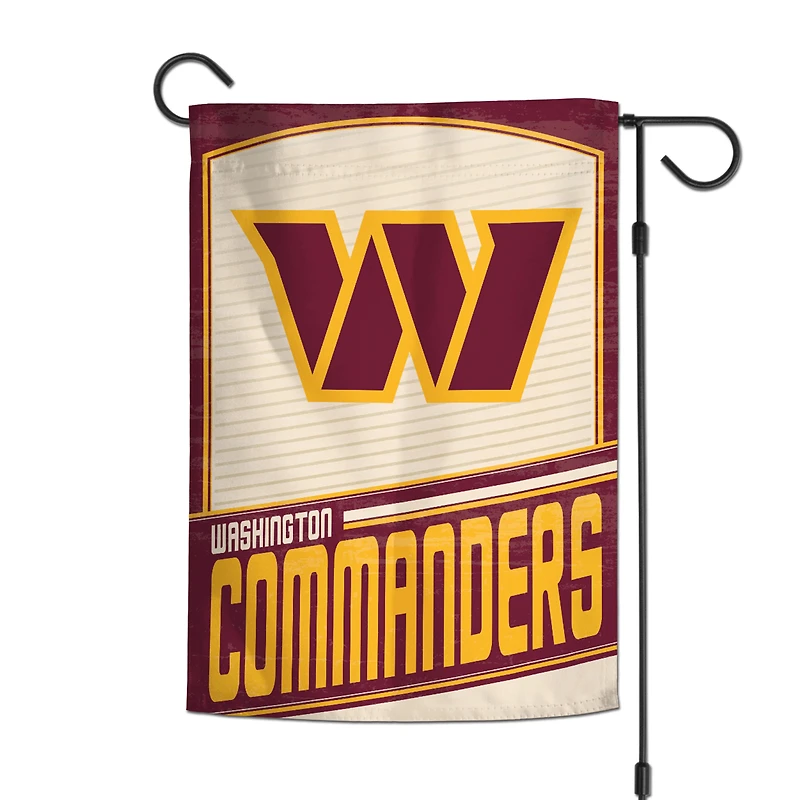 WinCraft Washington Commanders Drapeau de jardin rétro double face 30,5 x 45,7 cm