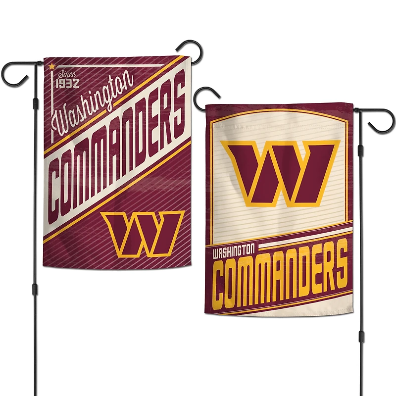 WinCraft Washington Commanders Drapeau de jardin rétro double face 30,5 x 45,7 cm