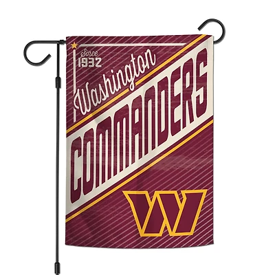 WinCraft Washington Commanders Drapeau de jardin rétro double face 30,5 x 45,7 cm