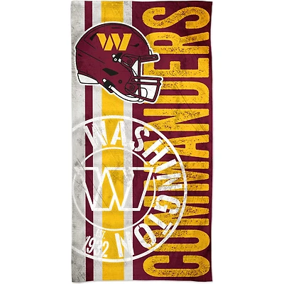 Serviette de plage rétro Spectra WinCraft Washington Commanders 30 po x 60 po