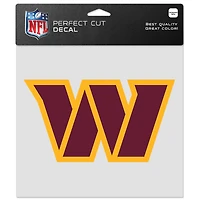 Autocollant couleur découpé avec précision WinCraft Washington Commanders 8" x 8"