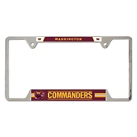 Cadre de plaque d'immatriculation en métal chromé WinCraft Washington Commanders