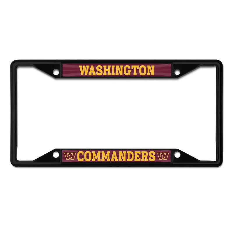 Cadre de plaque d'immatriculation en métal WinCraft Washington Commanders