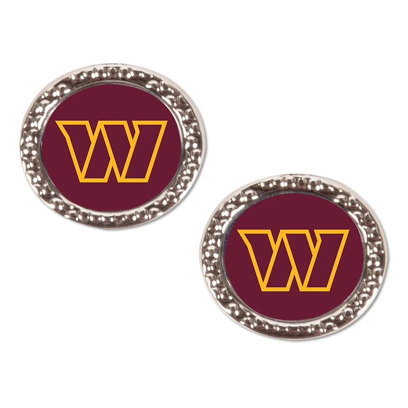 Boucles d'oreilles rondes WinCraft Washington Commanders Team