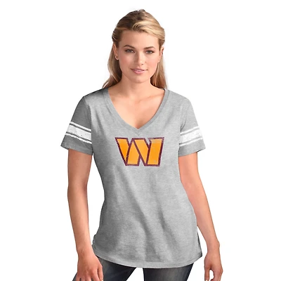 T-shirt vieilli G-III 4Her par Carl Banks pour femme, gris chiné, Washington Commanders First Pick