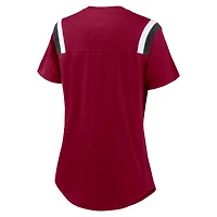 Women's Nike  Heather Red Washington Commanders Historic Slub Fashion T-Shirt