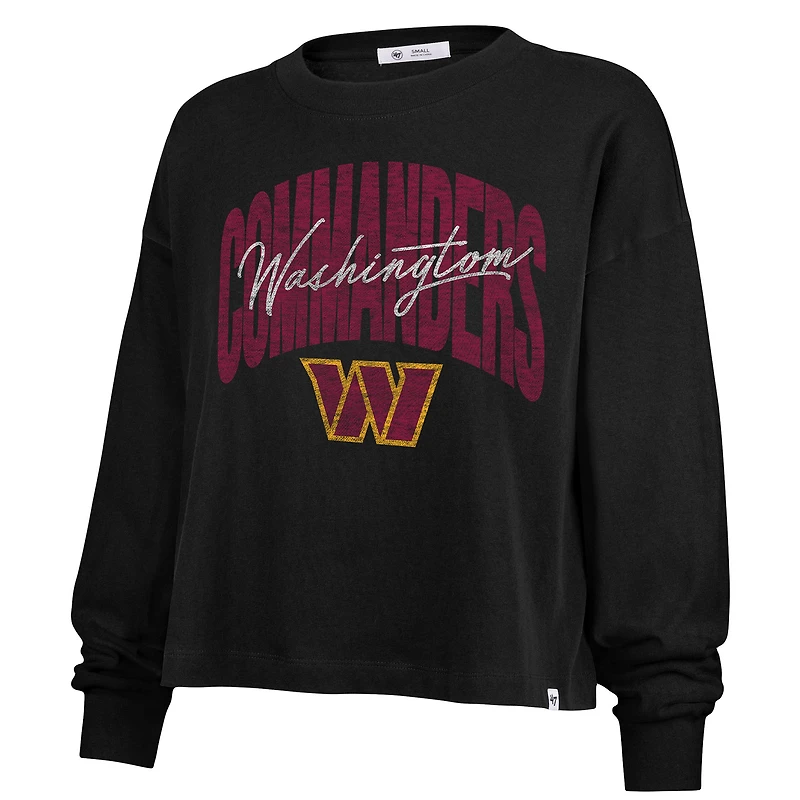 Women's '47 Black Washington Commanders Plus Muse Sydney Long Sleeve T-Shirt