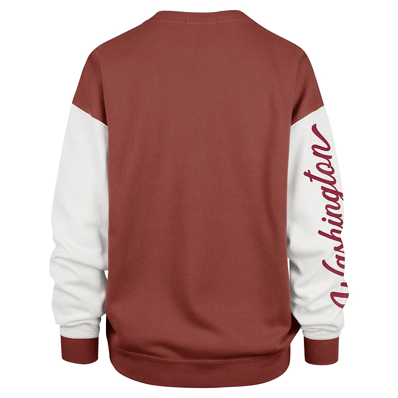 Sweat-shirt à enfiler Rise Andie pour femme, bordeaux, Washington Commanders Double Header '47