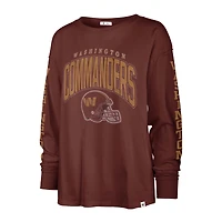 T-shirt léger à manches longues pour femmes '47 Burgundy Washington Commanders Tom Cat