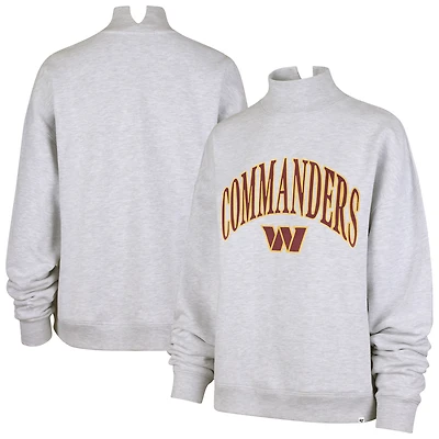 Sweat-shirt à col montant Vantage « 47 » gris chiné pour femme des Washington Commanders