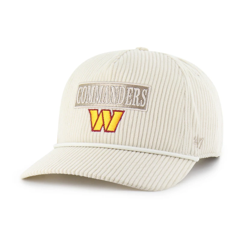 Casquette ajustable en velours côtelé Mellow Hitch pour femme, modèle 47, Natural Washington Commanders