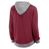 Sweat à capuche entièrement zippé en French Terry Hit It de Washington Commanders bordeaux pour femme