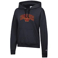 Women's Champion  Black Washington Commanders Powerblend Hoodie