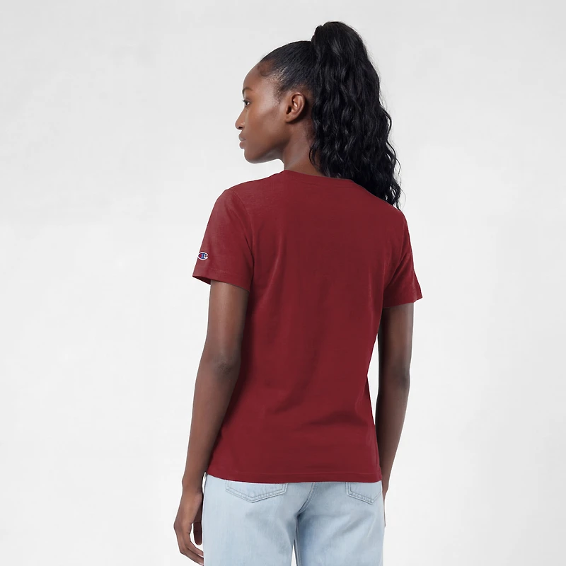Women's Champion Burgundy Washington Commanders Logo T-Shirt