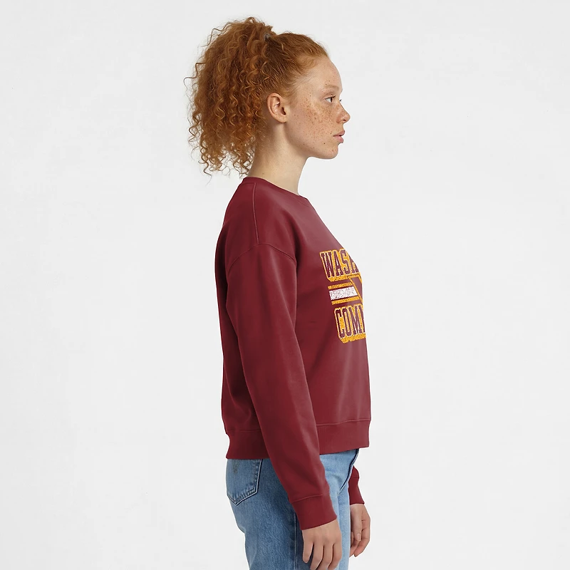 Women's Champion  Burgundy Washington Commanders Powerblend Fleece Sweatshirt