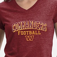 Women's Champion Burgundy Washington Commanders Triumph Tri-Blend V-Neck T-Shirt