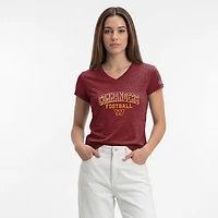 T-shirt à col en V Champion bordeaux Washington Commanders Triumph pour femme