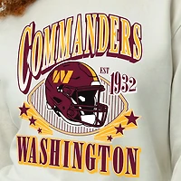 Women's Champion  Cream Washington Commanders Reverse Weave Fleece Sweatshirt