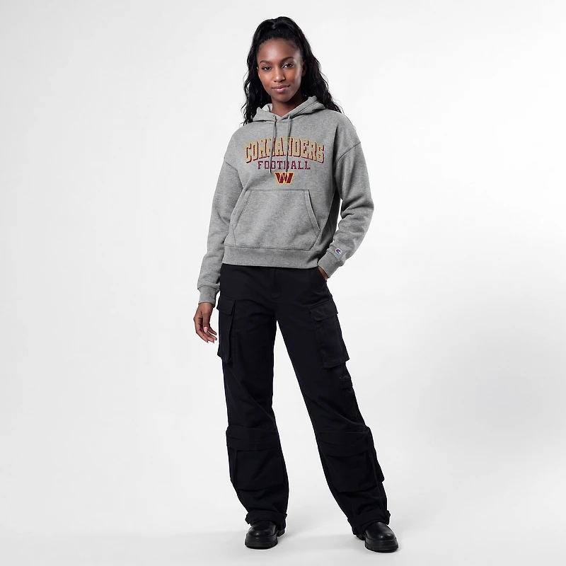 Women's Champion Gray Washington Commanders Triumph Tri-Blend Hoodie