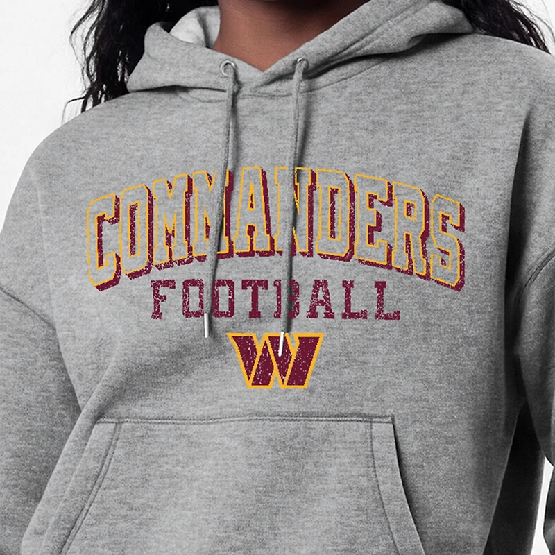 Women's Champion Gray Washington Commanders Triumph Tri-Blend Hoodie