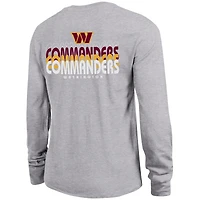 Women's Champion Heather Gray Washington Commanders Core Long-Sleeve T-Shirt