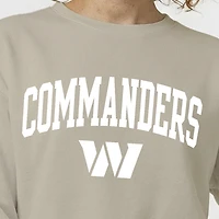 Sweat-shirt en polaire Powerblend au beurre de cacao marron clair pour femme, modèle Washington Commanders Champion.