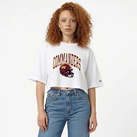 T-shirt court boyfriend blanc Champion Washington Commanders pour femmes