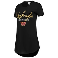 Concepts Sport Chemise de nuit en maille Washington Commanders Marathon noire pour femme