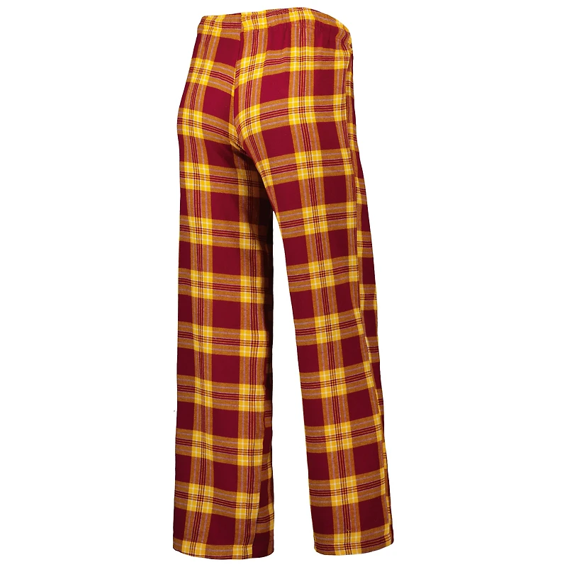 Women's Concepts Sport Burgundy/Gold Washington Commanders Plus Badge T-Shirt & Pants Sleep Set