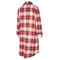 Chemise de nuit en tricot à carreaux Ashford Washington Commanders Bordeaux Concepts Sport pour femme