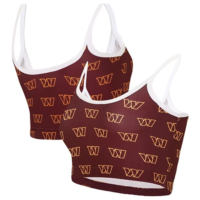 Concepts Sport Bordeaux Washington Commanders Gauge Lounge Bralette pour femmes