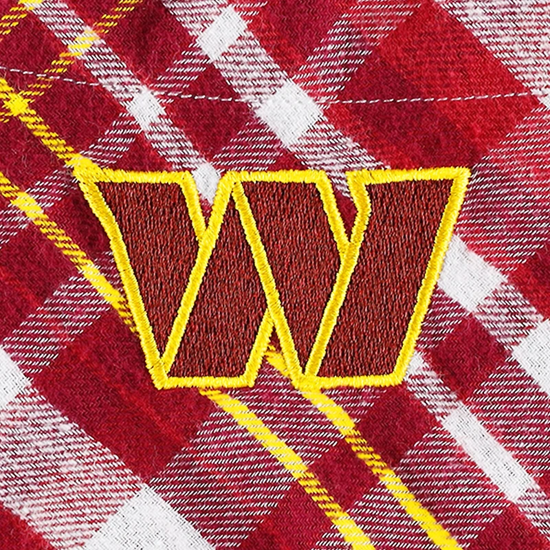 Chemise de nuit Washington Commanders Mainstay à carreaux et boutons pour femmes Concepts Sport Bordeaux