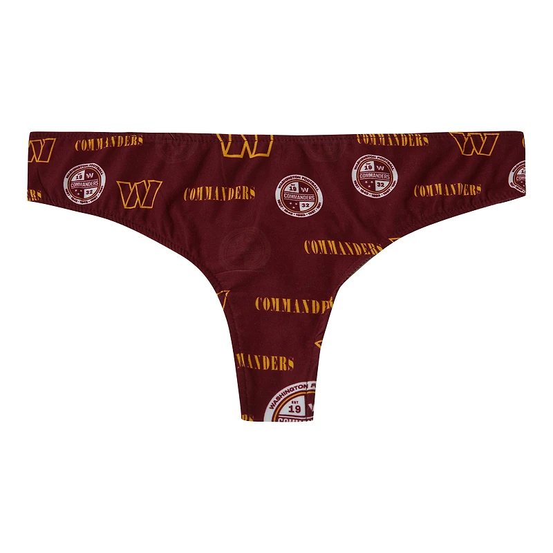 Women's Concepts Sport Burgundy Washington Commanders Mosaic All Over Print Thong