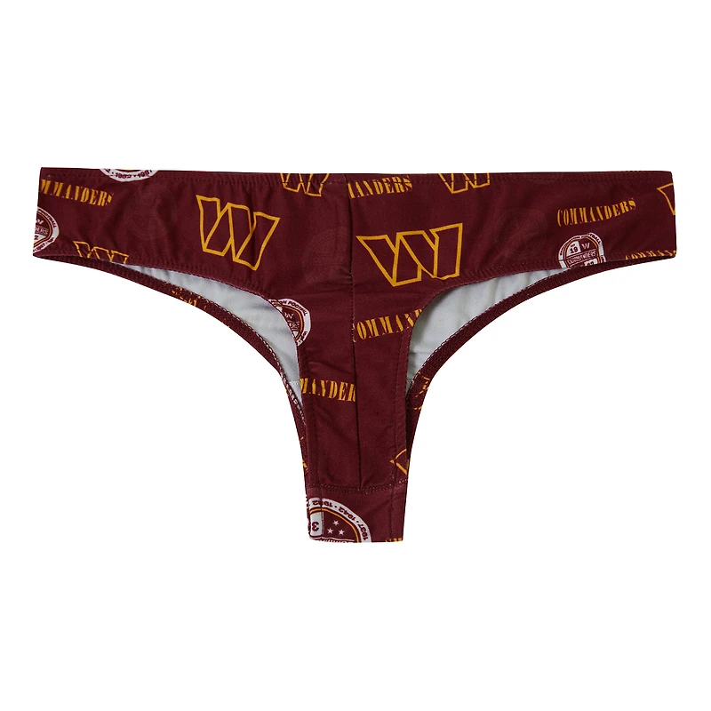 Women's Concepts Sport Burgundy Washington Commanders Mosaic All Over Print Thong