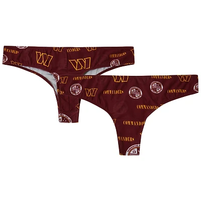 Women's Concepts Sport Burgundy Washington Commanders Mosaic All Over Print Thong