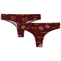 Women's Concepts Sport Burgundy Washington Commanders Mosaic All Over Print Thong