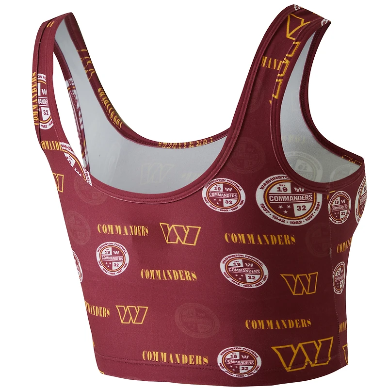 Brassière à imprimé mosaïque Washington Commanders bordeaux Sport pour femme