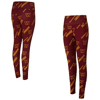 Leggings Concepts Sport bordeaux à imprimé mosaïque Washington Commanders pour femme