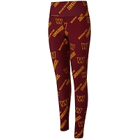 Leggings Concepts Sport bordeaux à imprimé mosaïque Washington Commanders pour femme