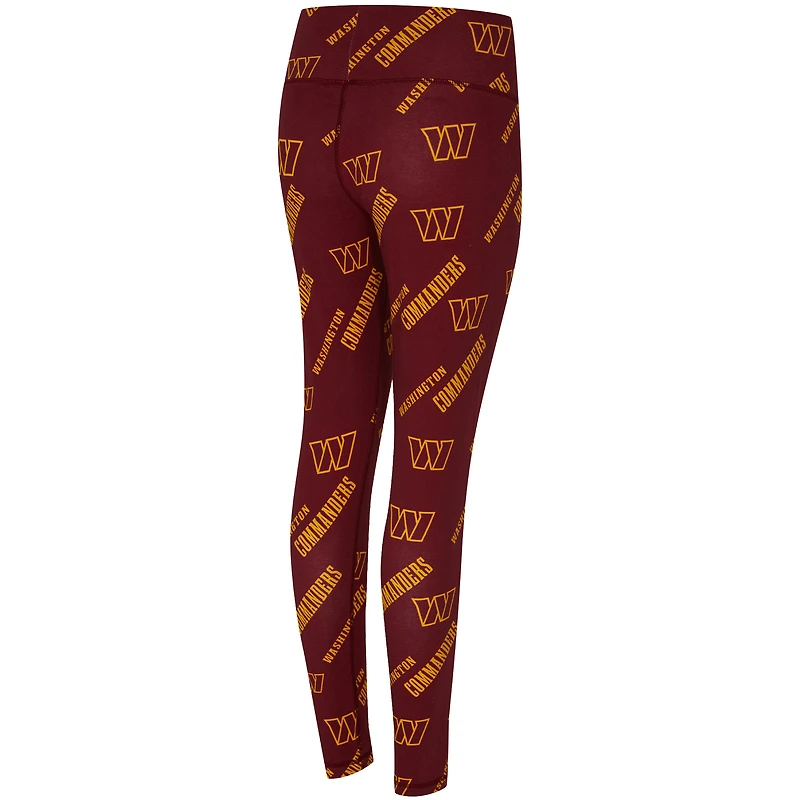 Leggings Concepts Sport bordeaux à imprimé mosaïque Washington Commanders pour femme
