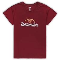 Women's Concepts Sport Burgundy Washington Commanders Plus Badge T-Shirt & Flannel Pants Sleep Set