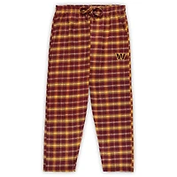 Women's Concepts Sport Burgundy Washington Commanders Plus Badge T-Shirt & Flannel Pants Sleep Set