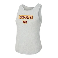 Ensemble de nuit pour femme Concepts Sport gris chiné/bordeaux Washington Commanders Regulate Plaid avec débardeur et pantalon