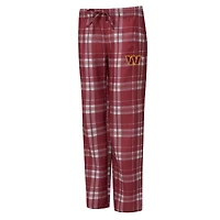 Ensemble de nuit pour femme Concepts Sport gris chiné/bordeaux Washington Commanders Regulate Plaid avec débardeur et pantalon