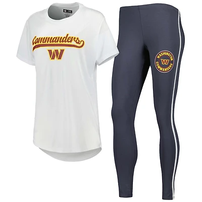 Ensemble de nuit pour femme Concepts Sport blanc/anthracite Washington Commanders Sonata avec haut et leggings
