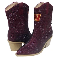 Bottines à cristaux Washington Commanders bordeaux Cuce pour femmes